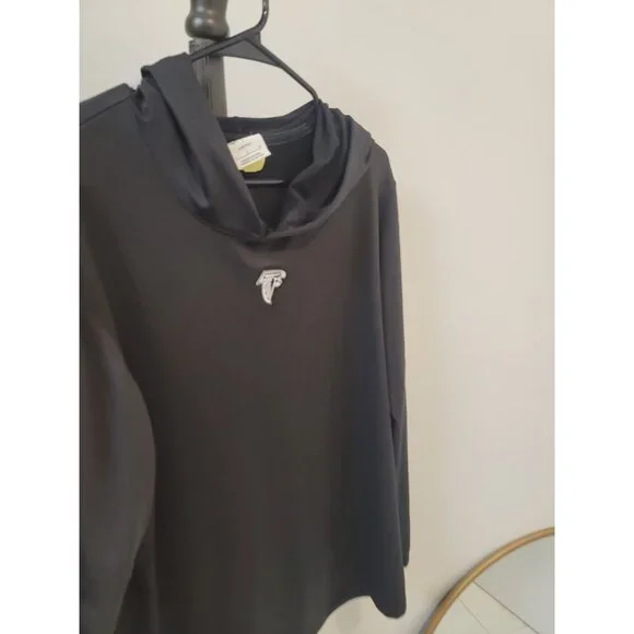 NIKE ATLANTA FALCONS TEAM PLAYER ISSUED HOODIE BLACK Men’s L TJ Yates - Picture 2 of 9